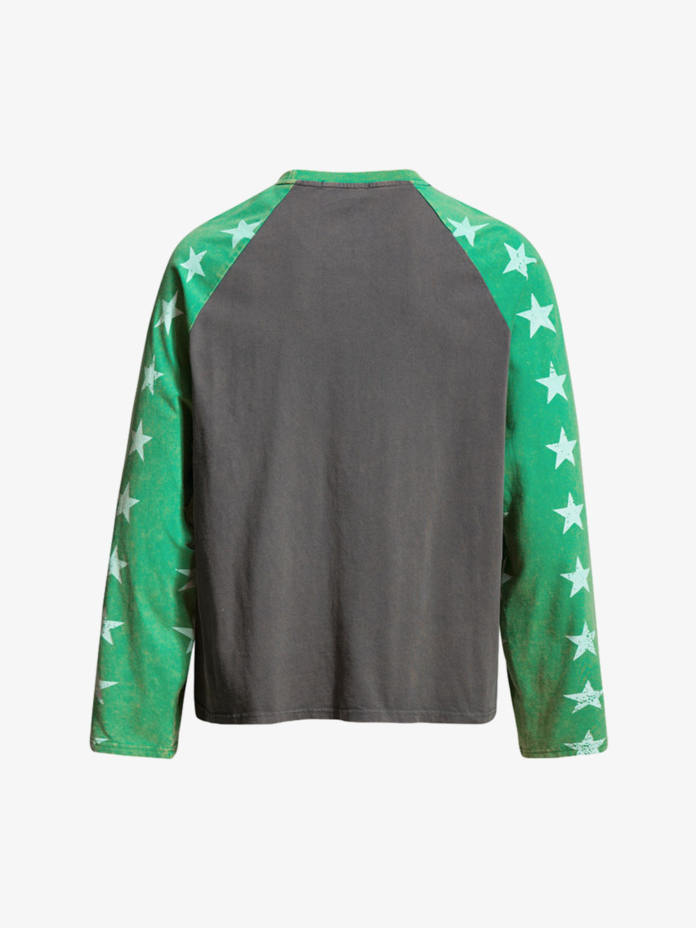 Distressed Star Graphic Raglan Long Sleeve Shirt