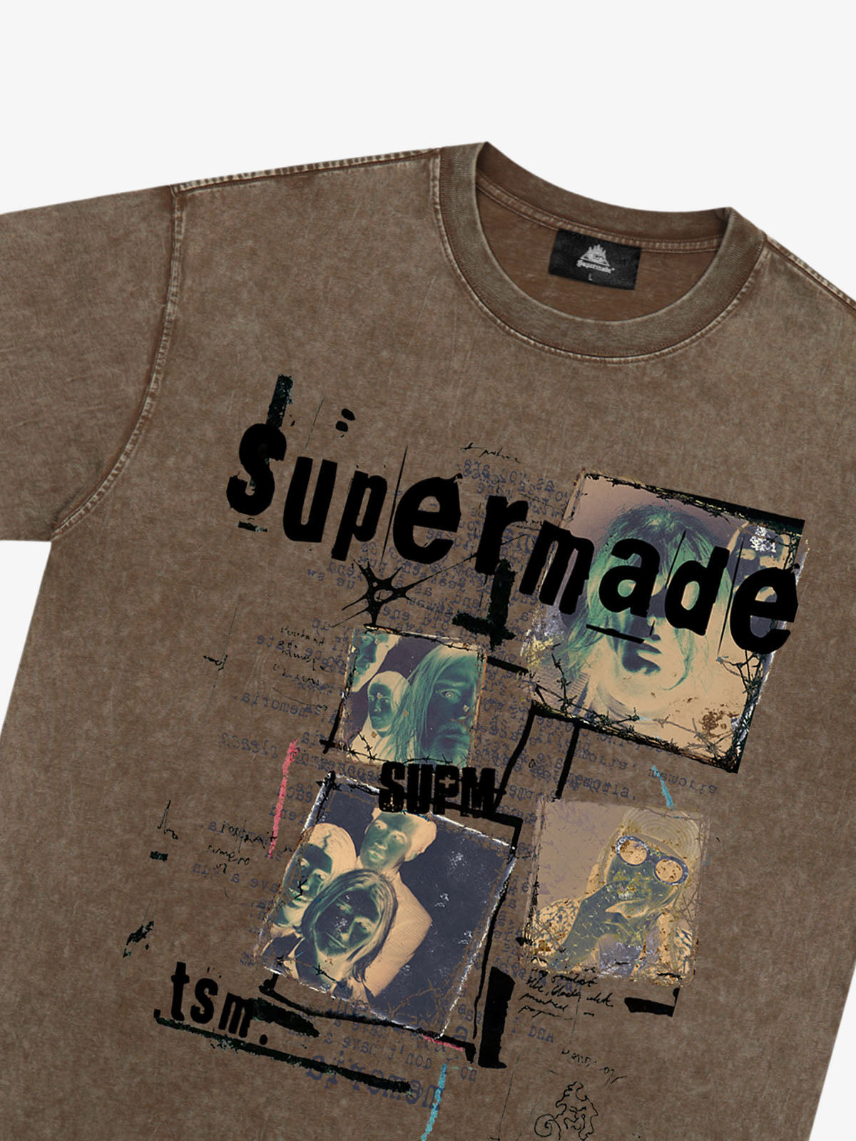 Washed Vintage Collage Graphic T-Shirt 