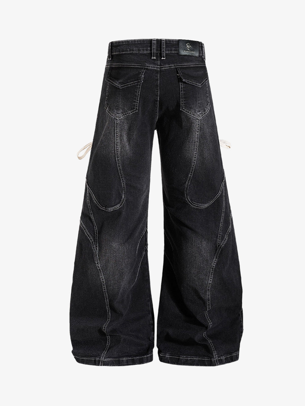 Lace-Up Denim Jeans