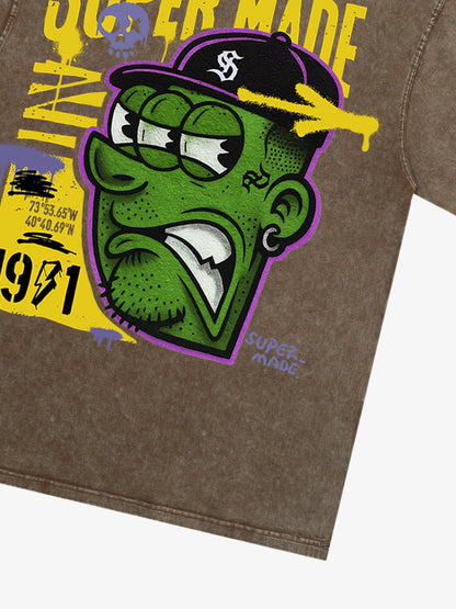 Graphic T-Shirt with Bold Monster Design for Streetwear Enthusiasts 