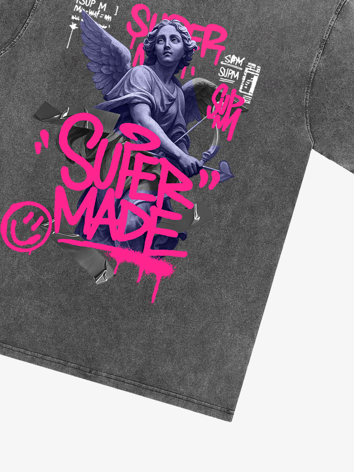 Street Lucky Angel graphic design T-shirt 