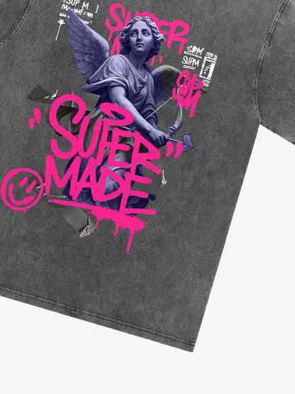 Street Lucky Angel graphic design T-shirt 