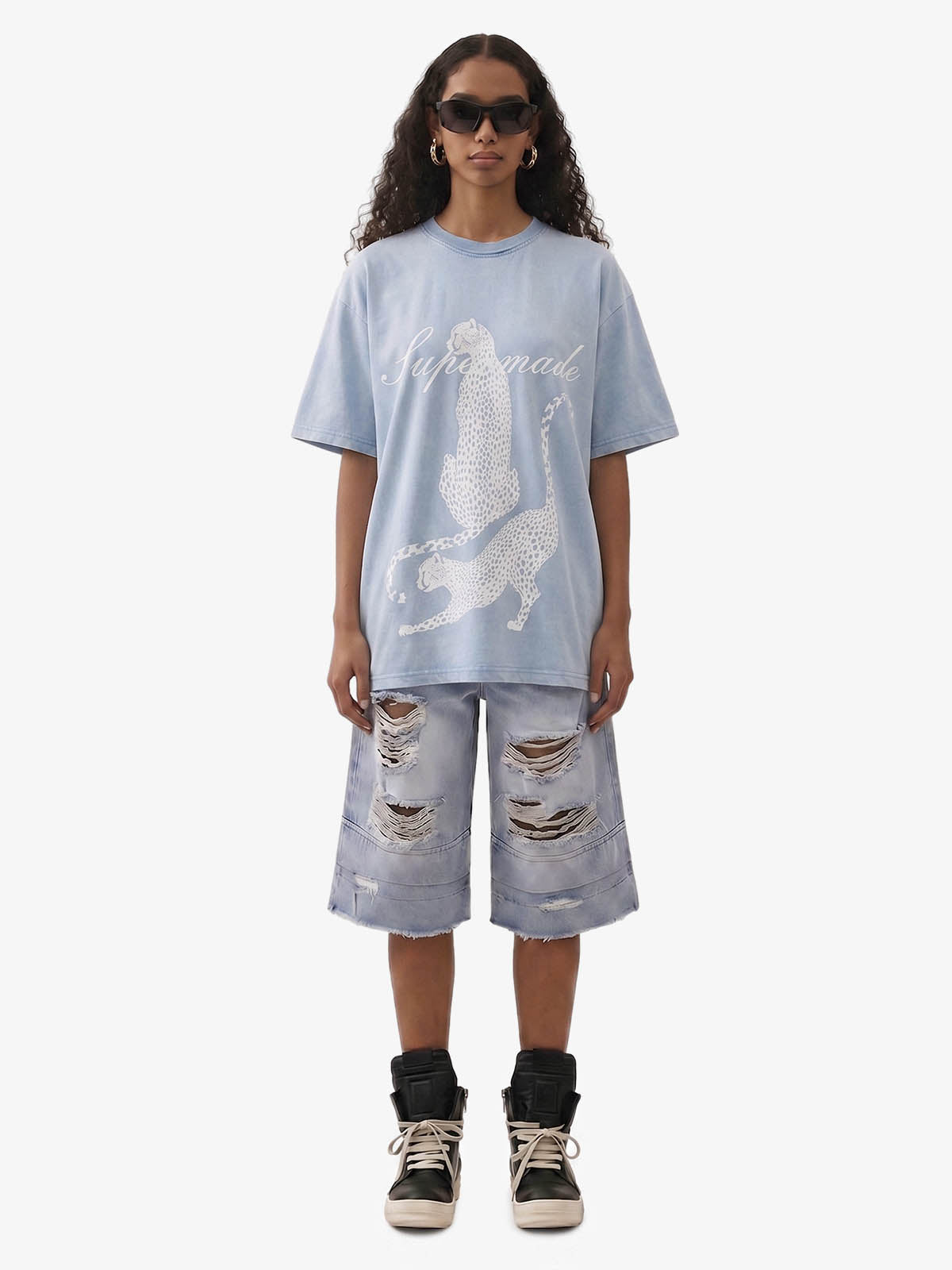Leopard Print Washed Vintage T-Shirt 
