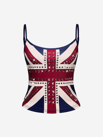 Studded Union Jack Tank Top