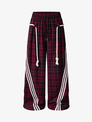 Plaid Patchwork Pants