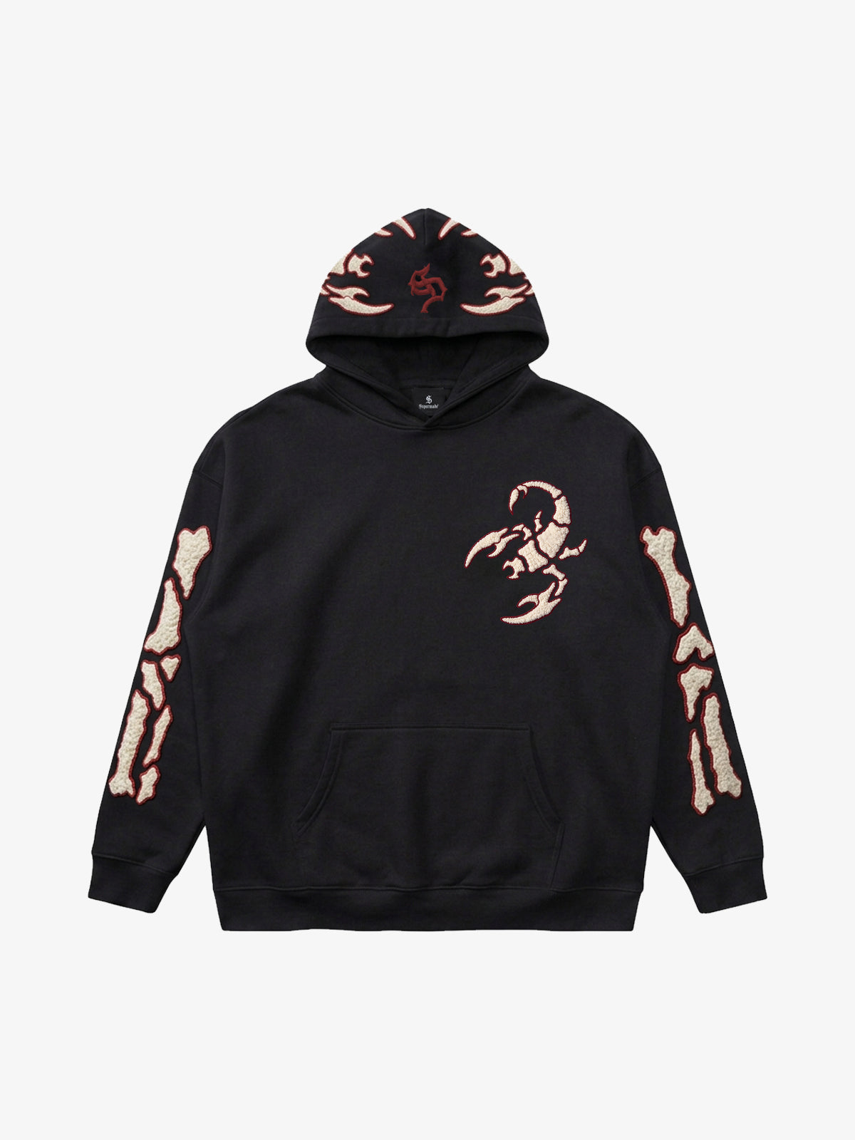 Scorpion Skeleton Graphic Hoodie & Wide-Leg Sweatpants Set