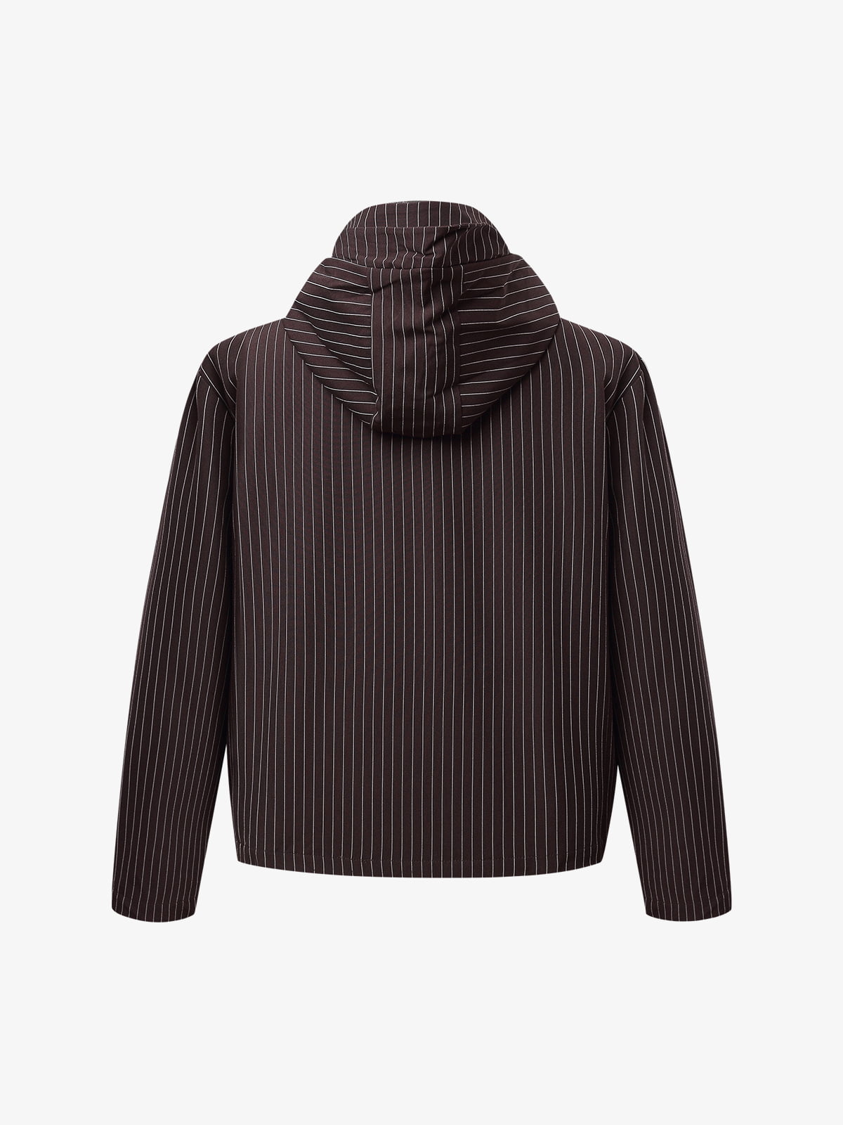 Deconstructed Striped Hooded Cropped Jacket