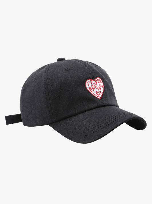 Stylish Heart-Embellished Baseball Caps for Everyday Wear 
