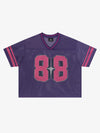 Purple Mesh Athletic Jersey with Pink Number 89