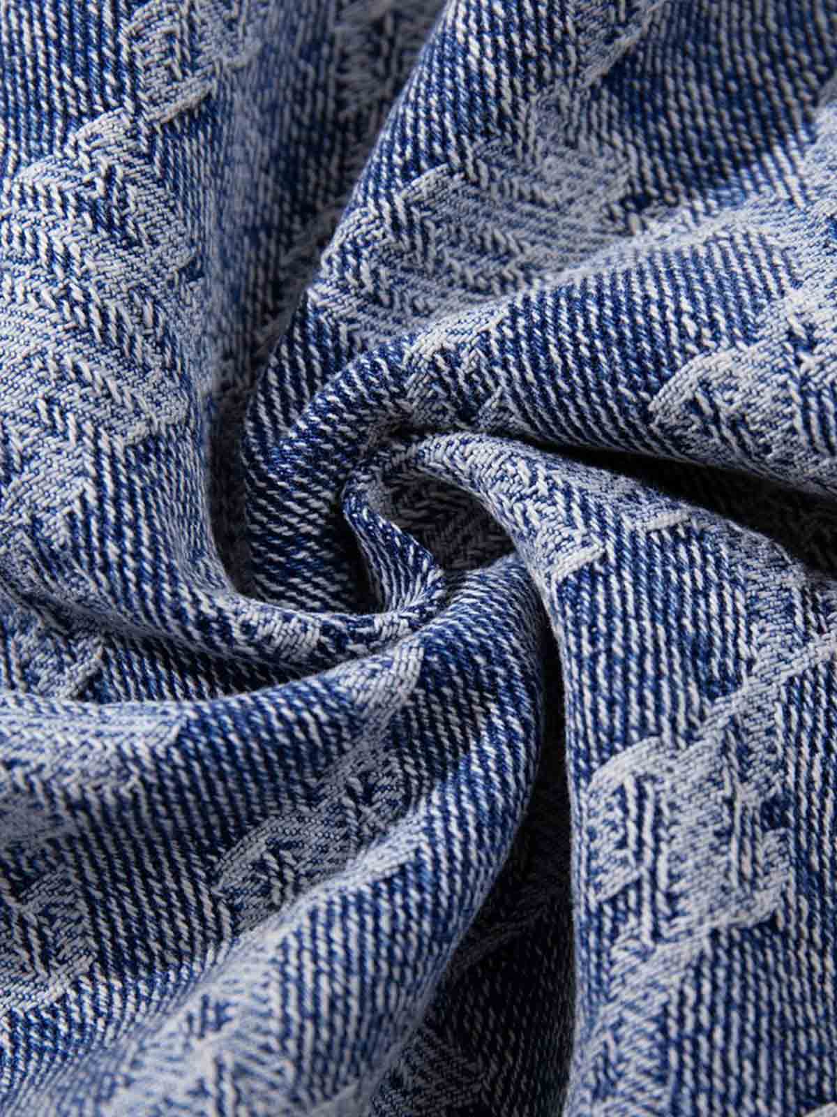 Gradient Wash Jacquard Denim Jeans 