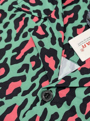 Classic Cheetah Print Camp Collar Boxy Shirt 