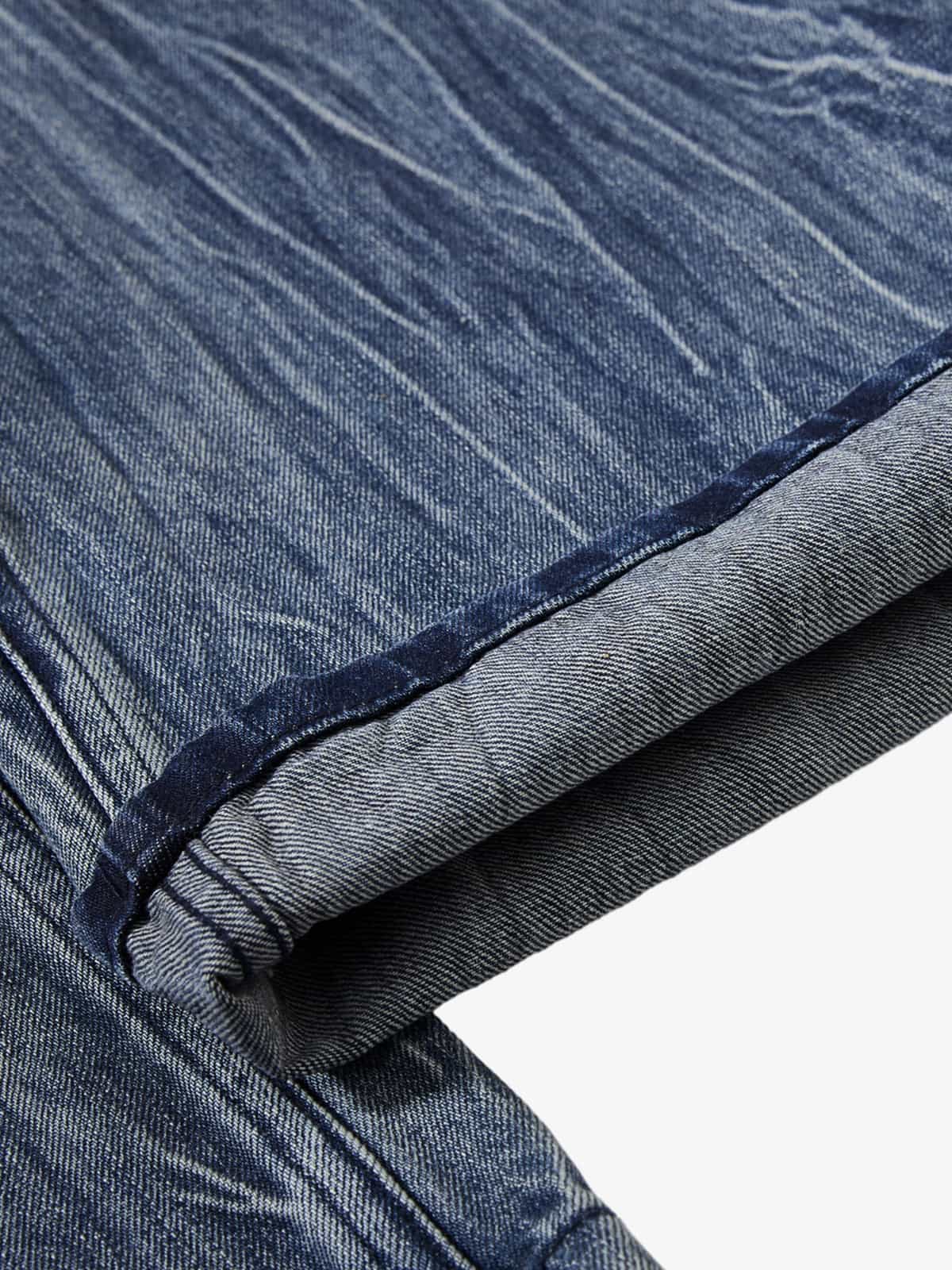 Denim Wide Leg Jeans with Faded Wash and Relaxed Fit 