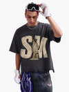 Liberty Graphic Washed Ripped T-Shirt
