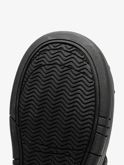 Black Chunky Sneakers with Fluid Lines and Granular Outsole for Everyday Wear 
