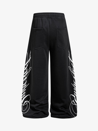 Camo Drawstring Baggy Sweatpants
