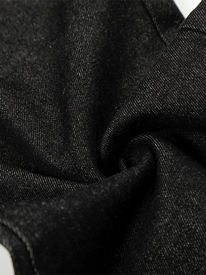 Stylish Wide-Leg Jeans with Unique Star Waistband Design for Men and Women 