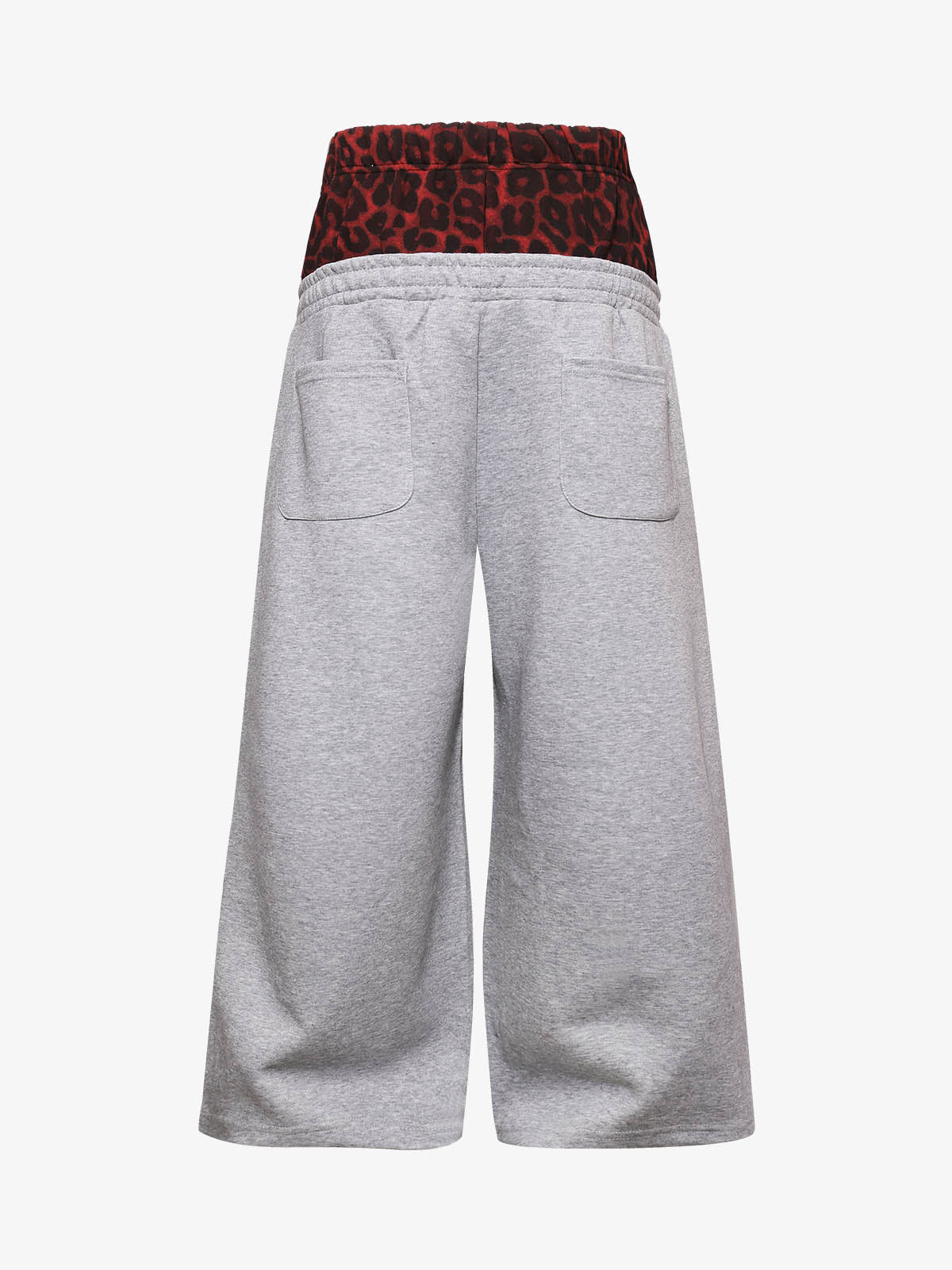 Leopard Studded Double-Waist Sweatpants