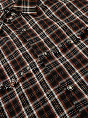 Frayed Plaid Short-Sleeve Shirt 