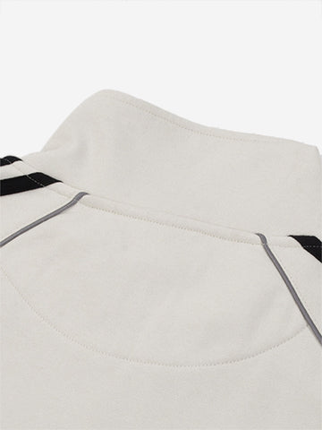 Reflective Stripe Logo Embroidered Tracksuit