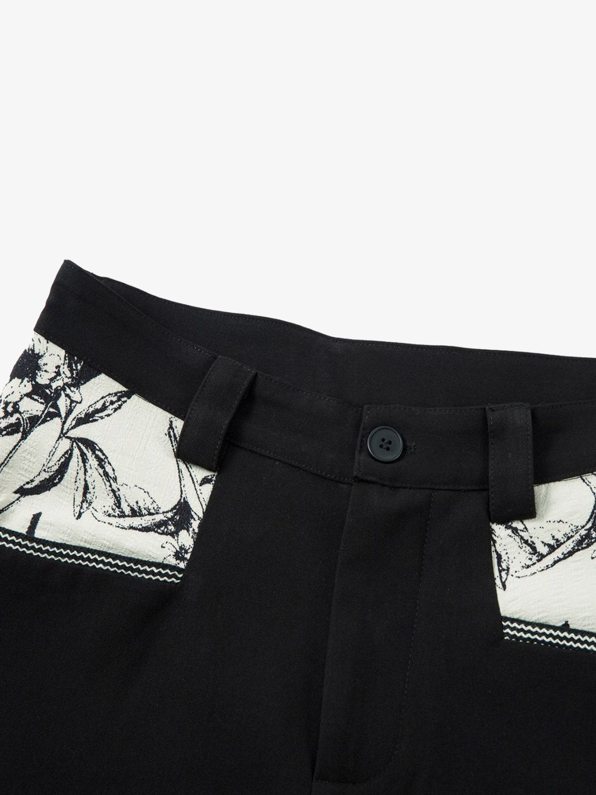Retro Niche Patchwork Suit Shorts 