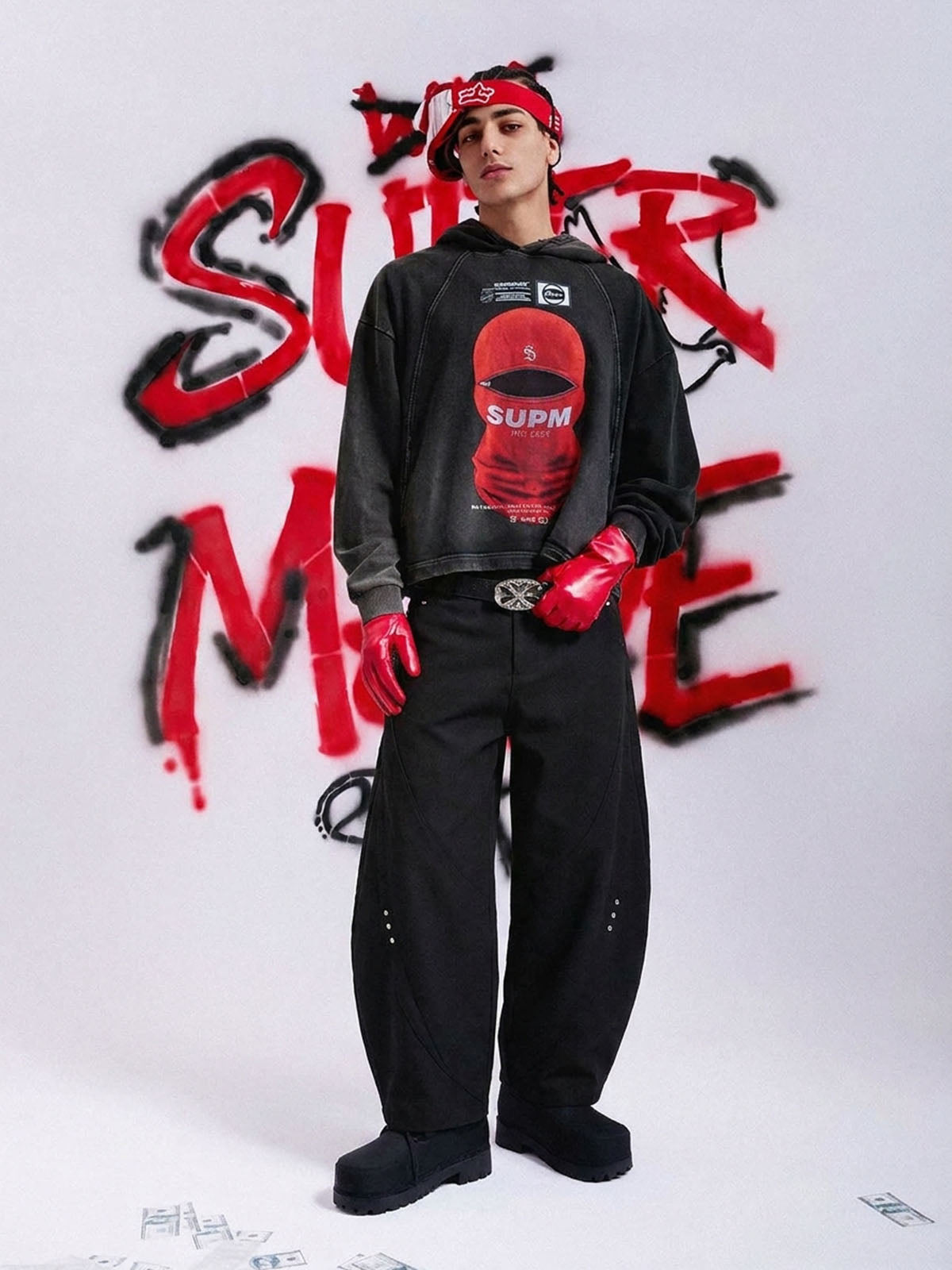 Retro Unisex Barrel Baggy Pants - 2450 