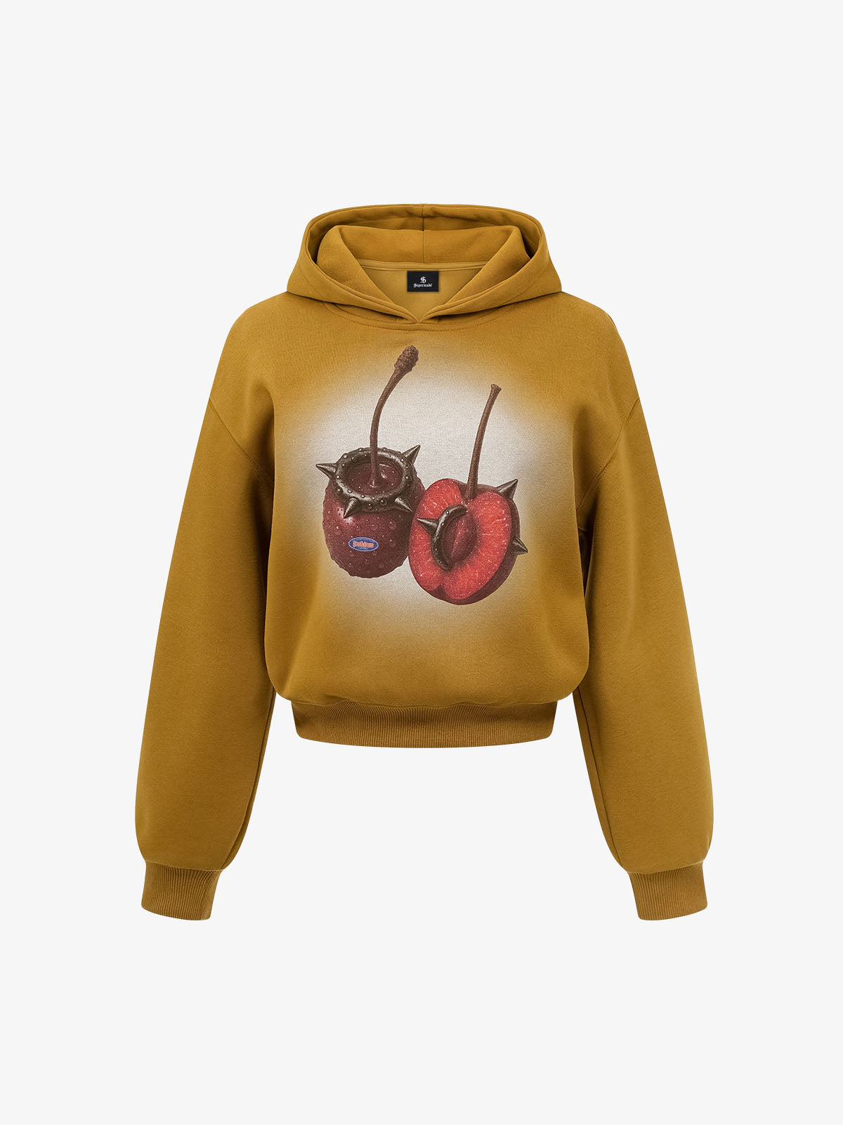Cherry Graphic Cropped Hoodie