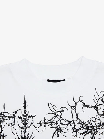 Gothic Thorns Pattern T-Shirt