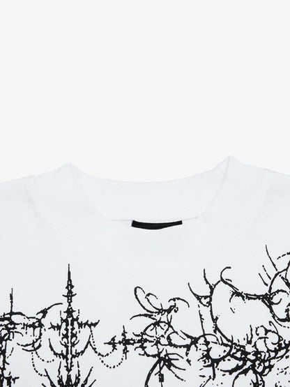 Gothic Thorns Pattern T-Shirt