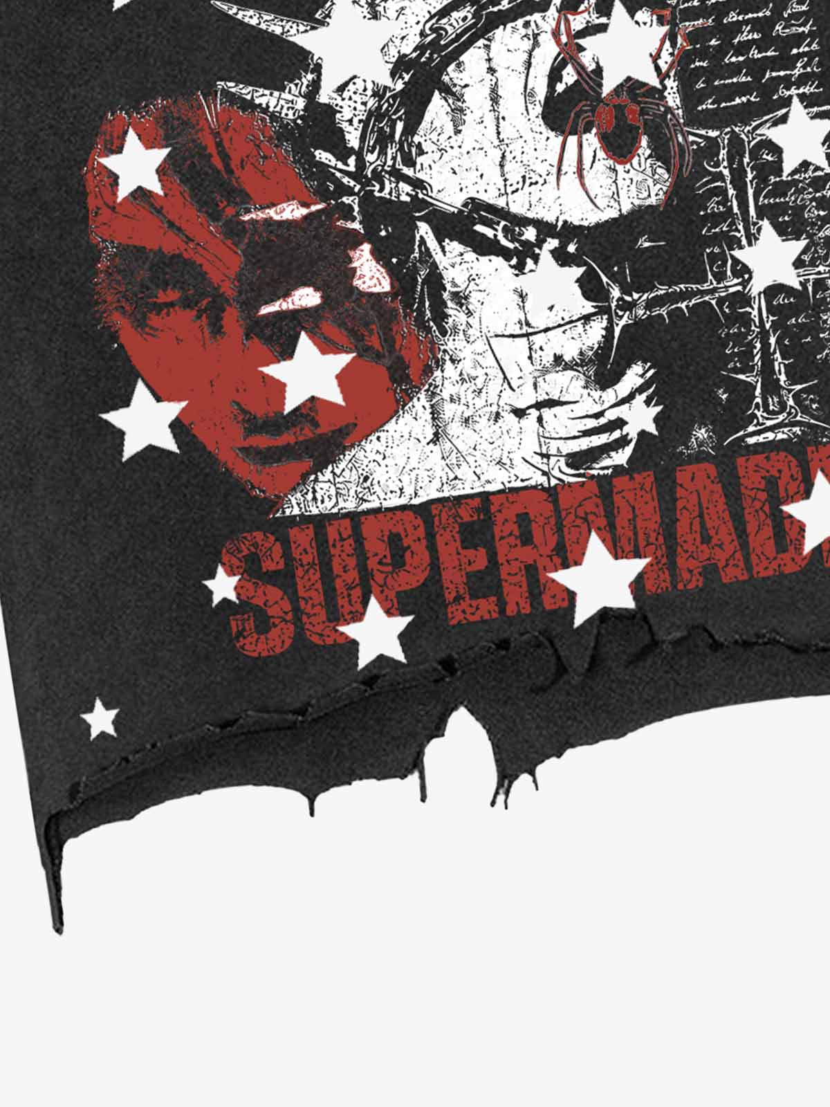 Supernatural Crop-T-Shirt im Used-Look
