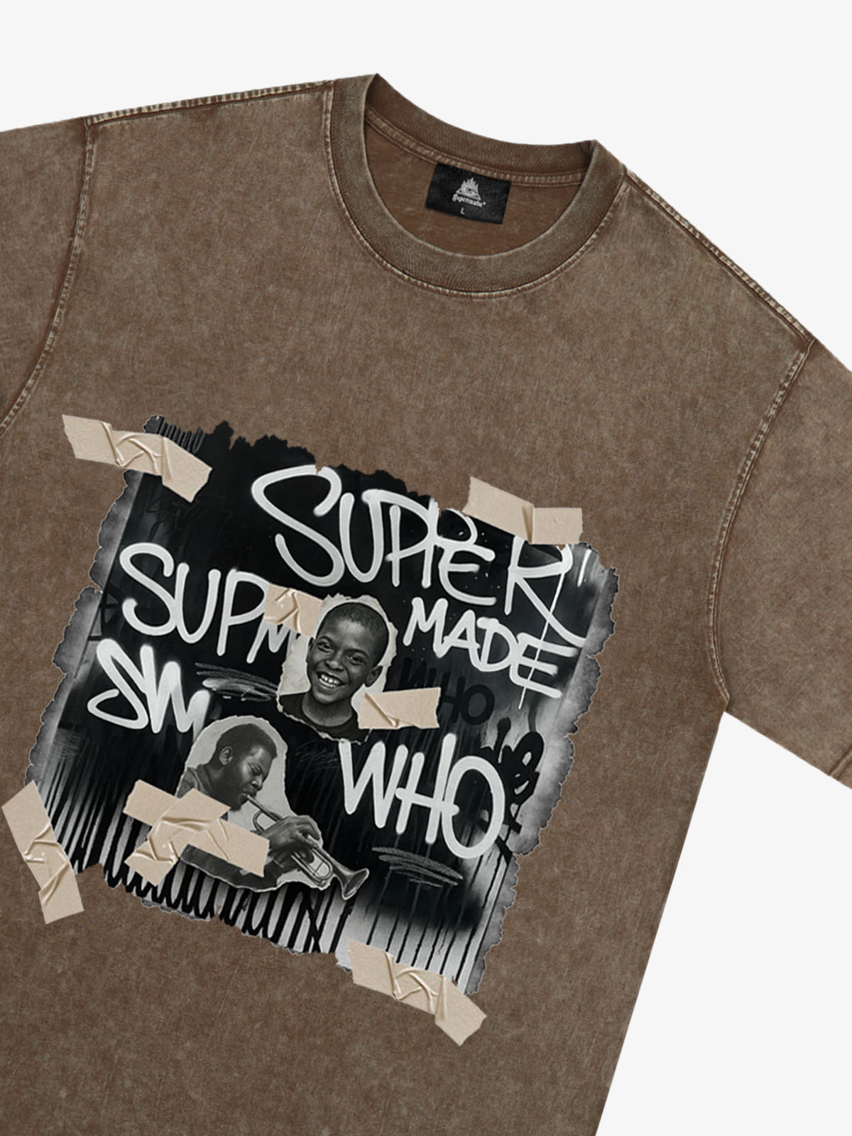 Supermade Street Retro Character Collage T-shirt 