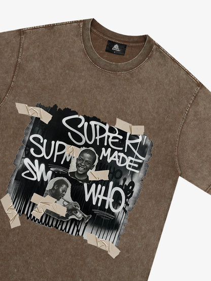 Supermade Street Retro Character Collage T-shirt 