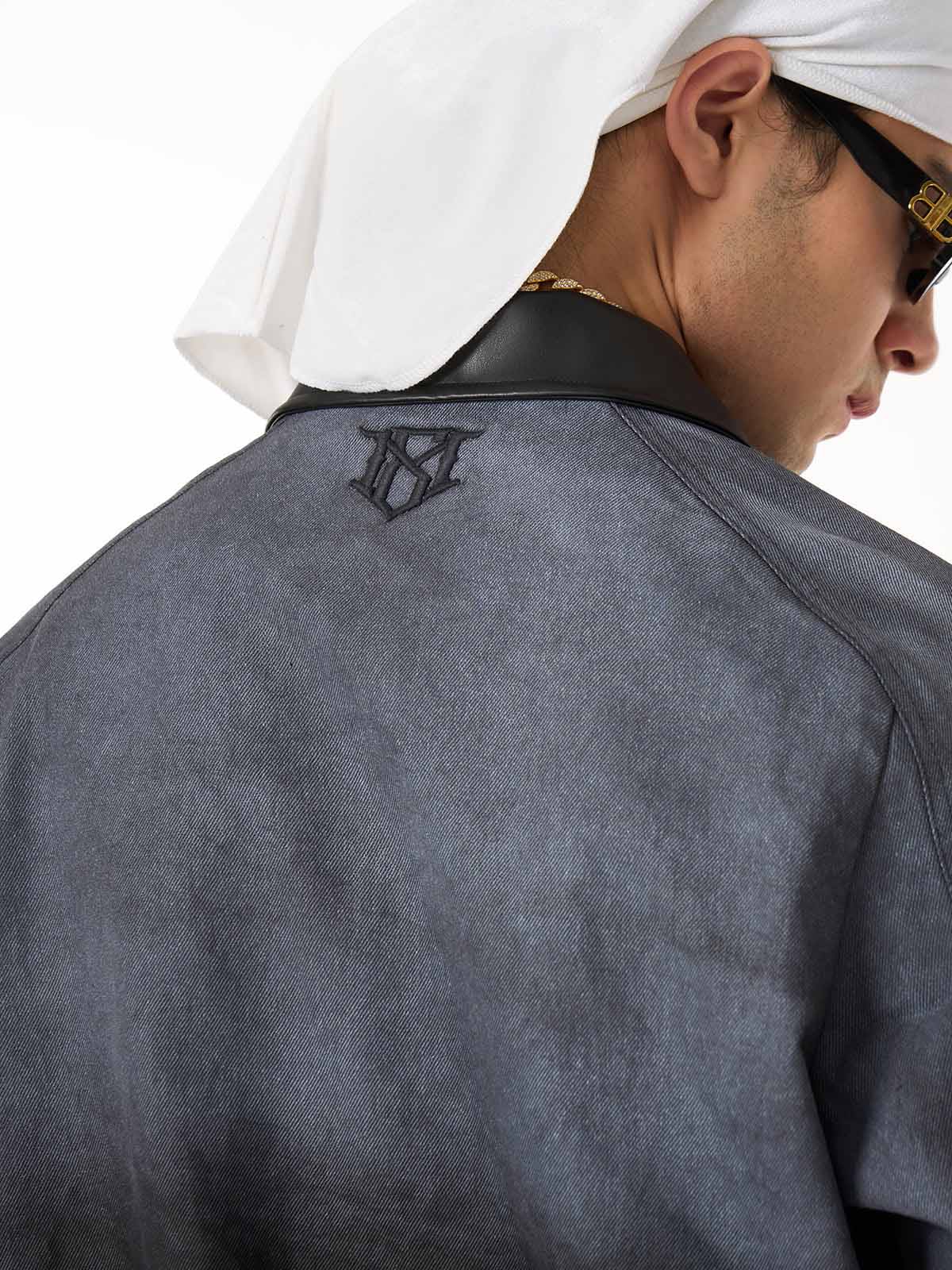 SUPERMADE 3D Embroidered Spray-white Bomber Jacket 