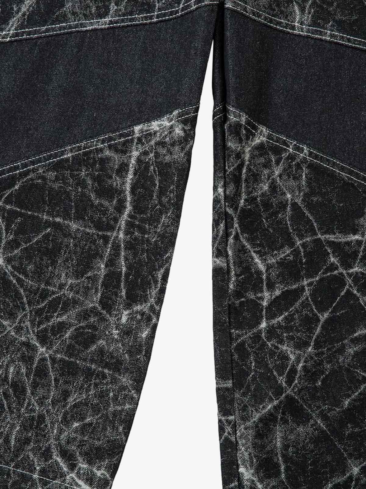 Thesupermade Deconstructed Split Tie-dye Jeans 