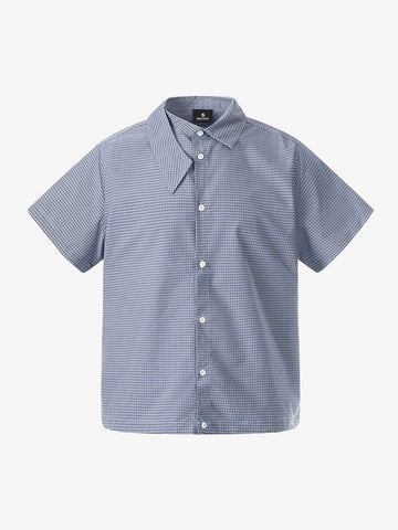 Irregular Plaid Collar Button Shirt
