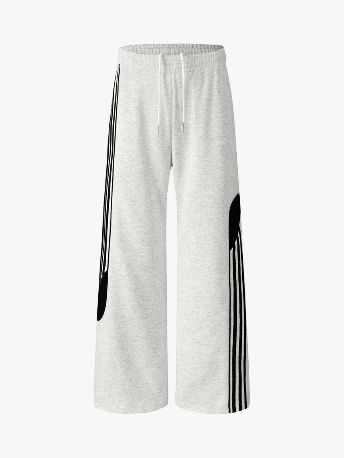 Retro Colorblock Stripe Drawstring Loose Drape Pants 