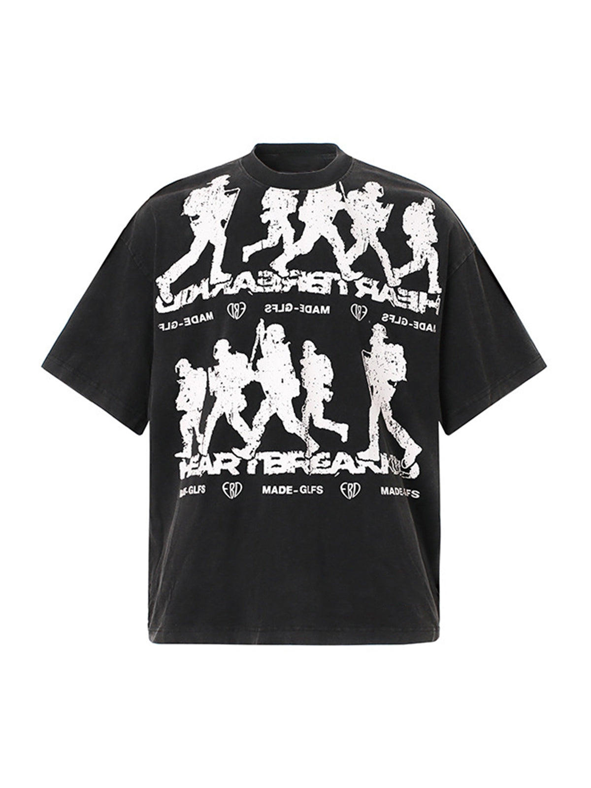 Rock Style Retro Letter Print T-shirt