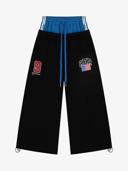Stylish Wide-Leg Trousers with Contrast Waistband for Everyday Wear 