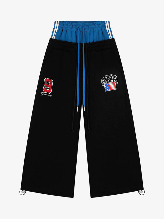 Stylish Wide-Leg Trousers with Contrast Waistband for Everyday Wear 