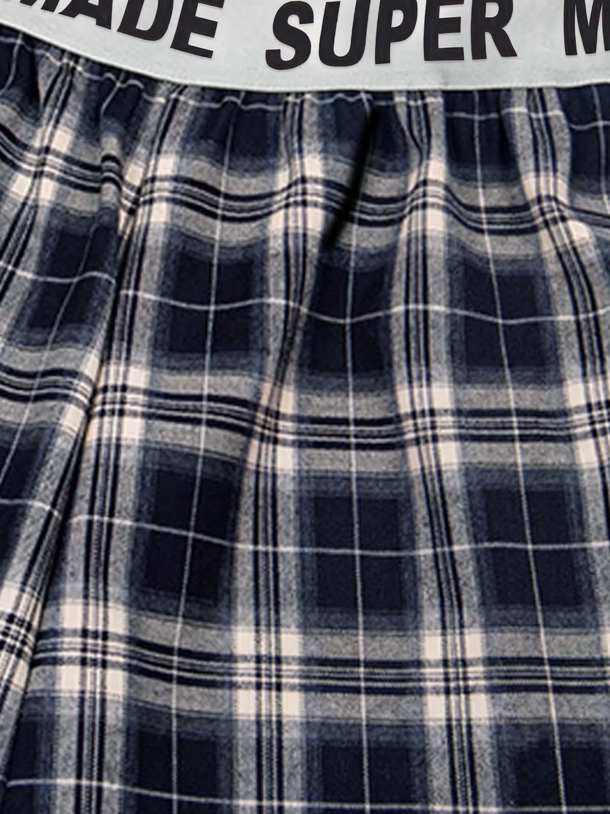 Super Soft Cotton Flannel Pajama Pants – Wide-Leg Plaid Lounge Pants
