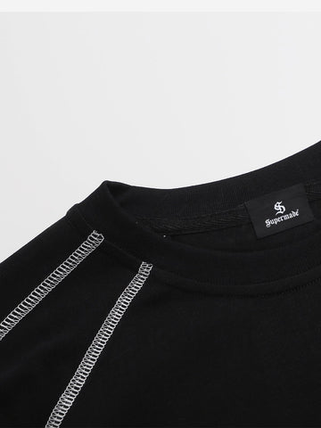 Leopard-Panel Slogan Quick-Dry Long Sleeve Tee