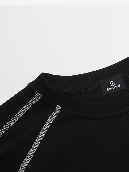 Leopard-Panel Slogan Quick-Dry Long Sleeve Tee