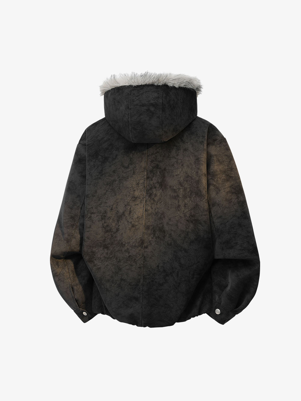 Faux-Fur Collar Aviation Buckle Jacket