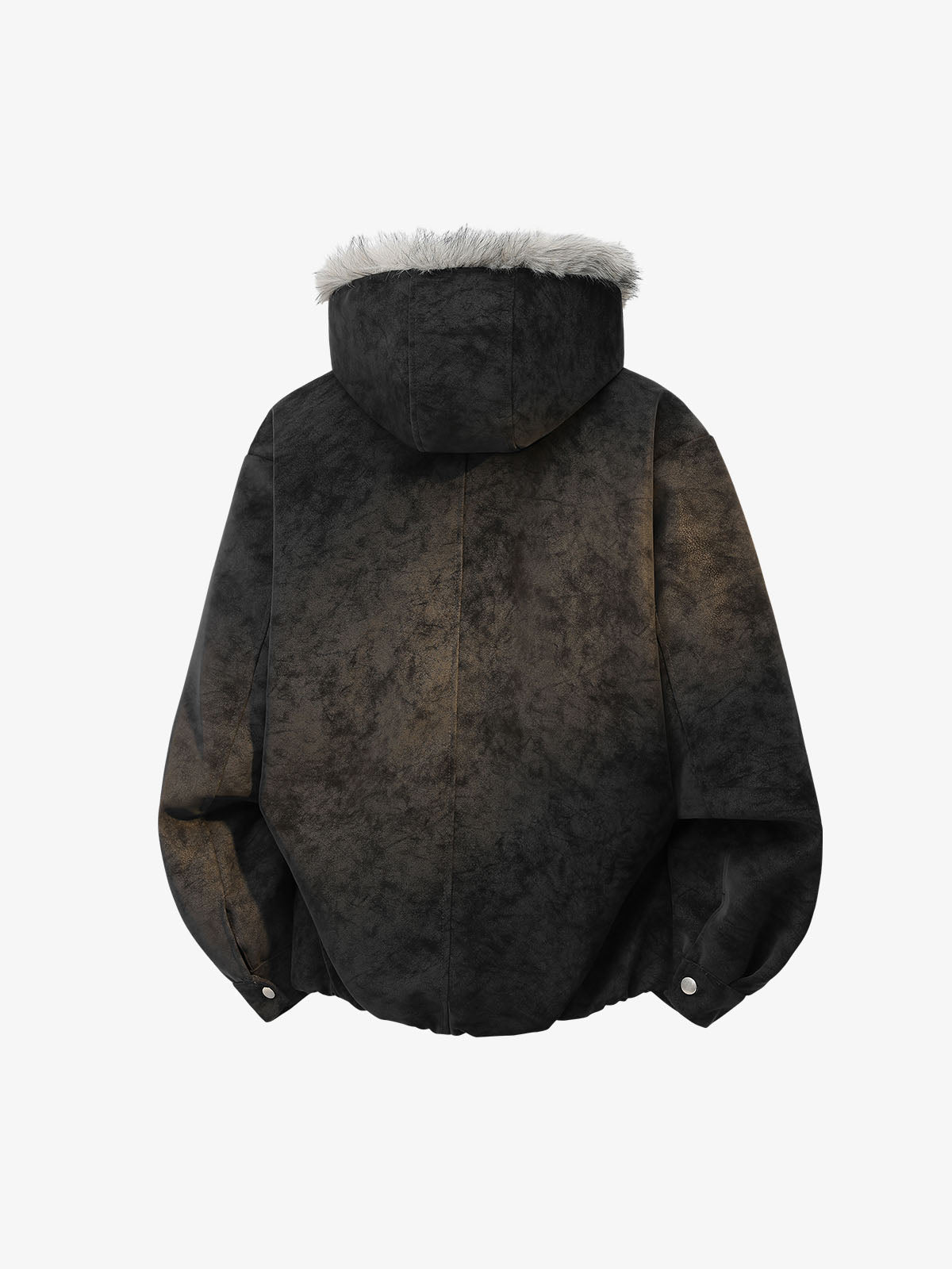 Faux-Fur Collar Aviation Buckle Jacket