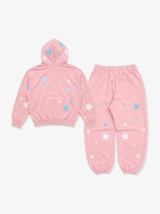 Star Foam Graphic Color Block Sweat Set
