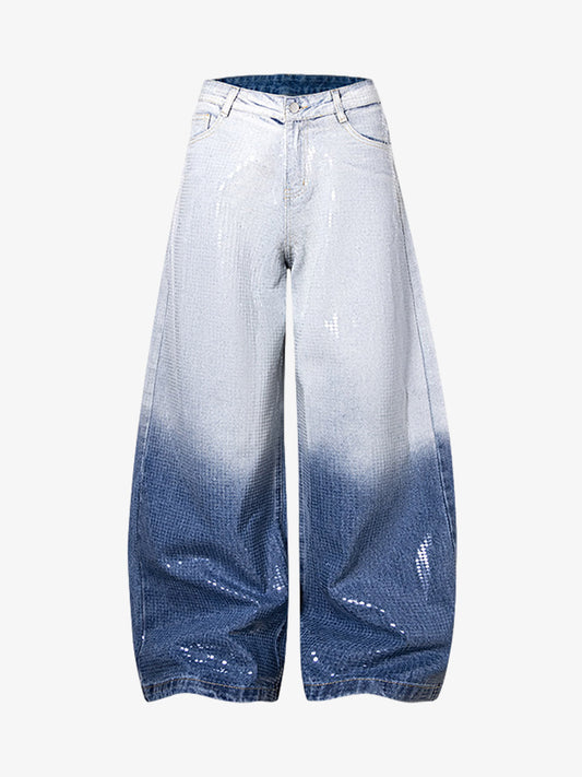 Retro Hot Diamond Gradient Jeans 