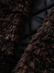 Faux Fur Leather Coat
