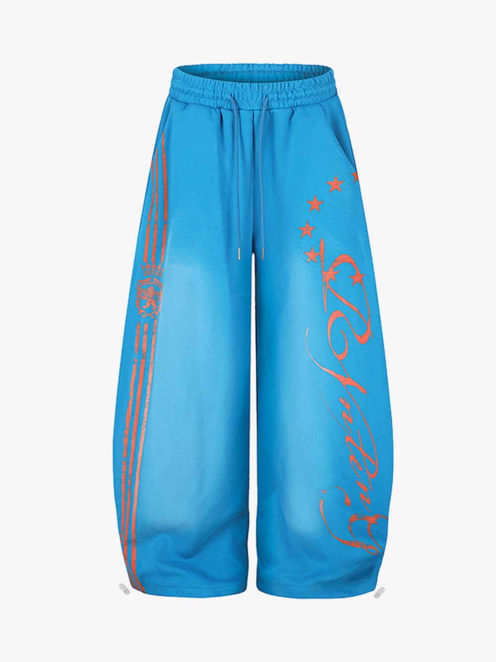 Letter Graphic Wide-Leg Sweatpants