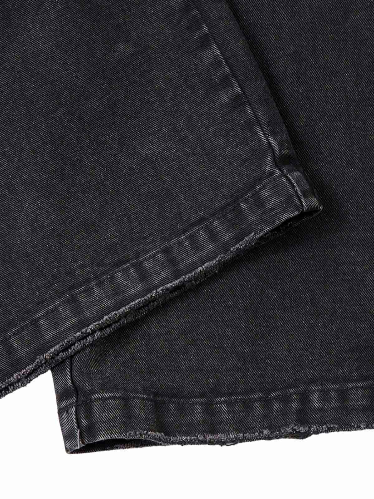 Washed Distressed Multi-Pocket Cargo Jeans 