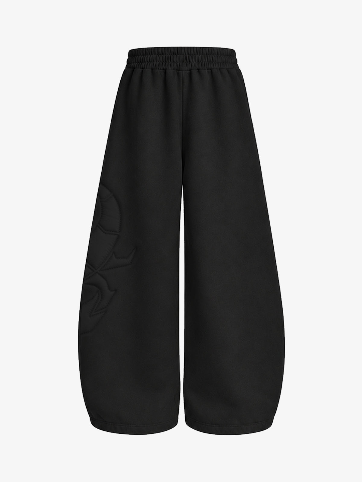 Cotton-Blend Quilted Padded Embroidered Hoodie & Wide-Leg Sweatpants Set