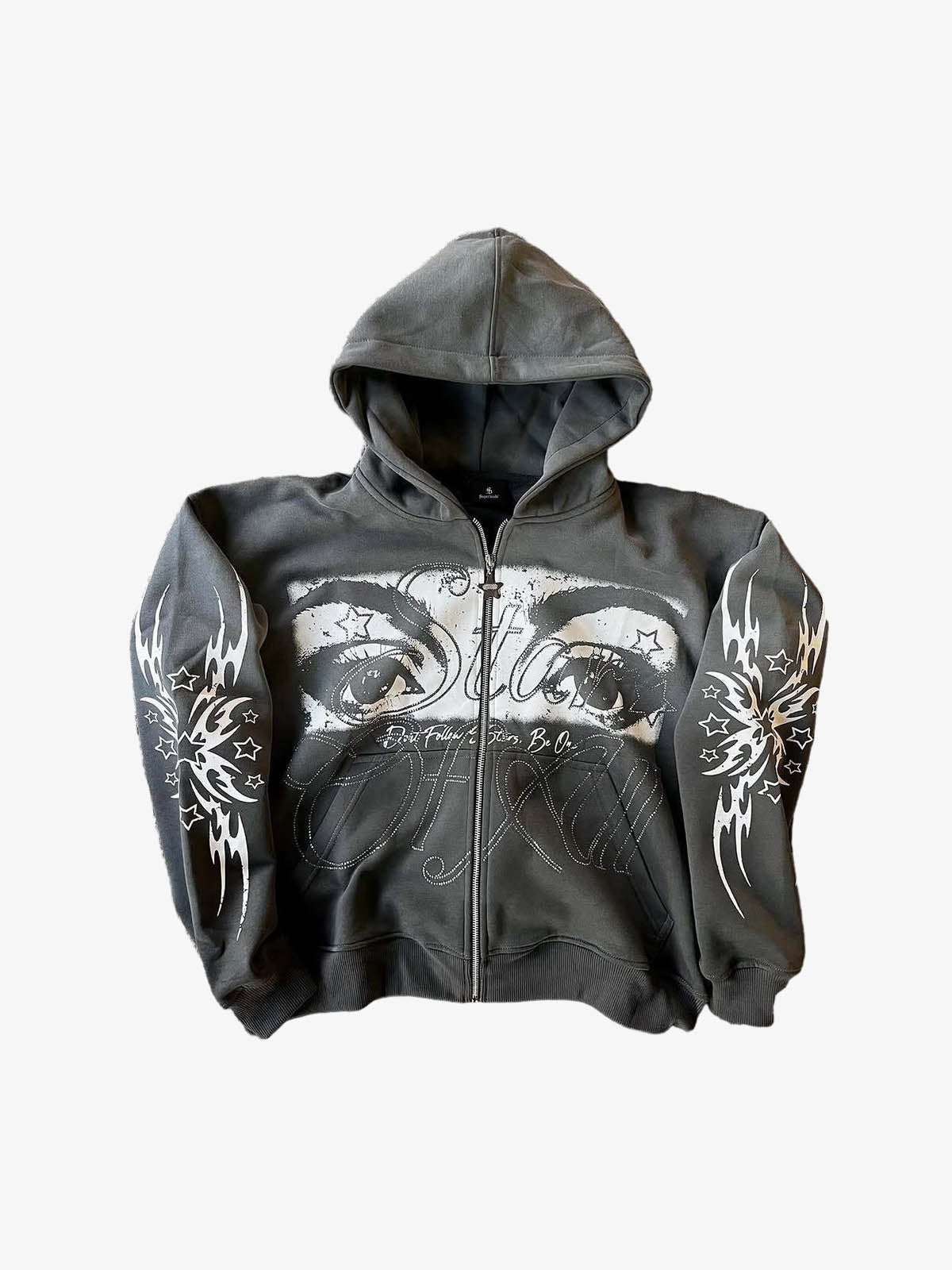 American Retro 3D Printed Zip-Up Sweatshirt